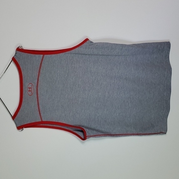 UNDER Armour large loose fit grey and red athletic jersey - Picture 4 of 5